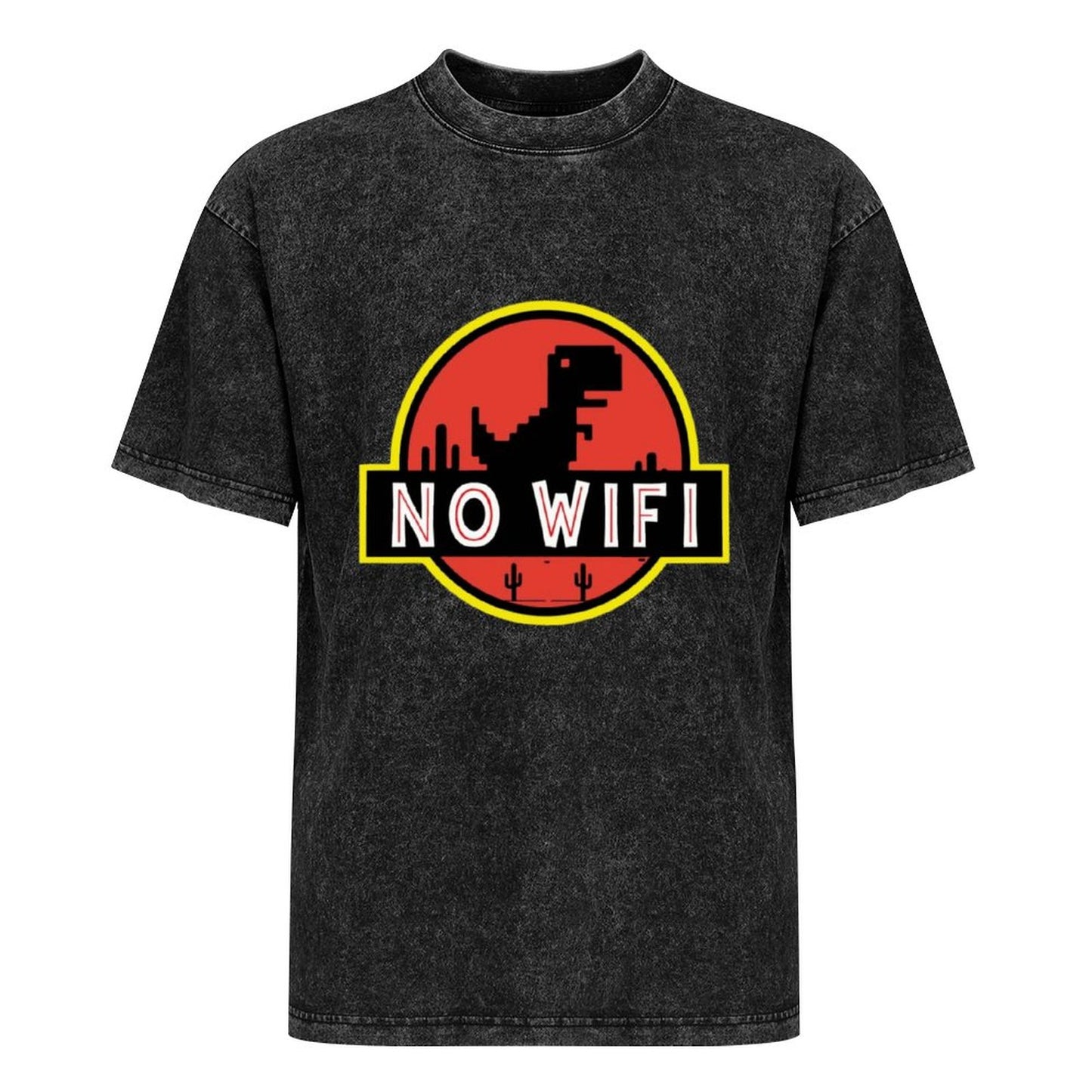 No WiFi Dinosaur T-Shirt – Jurassic Parody Design