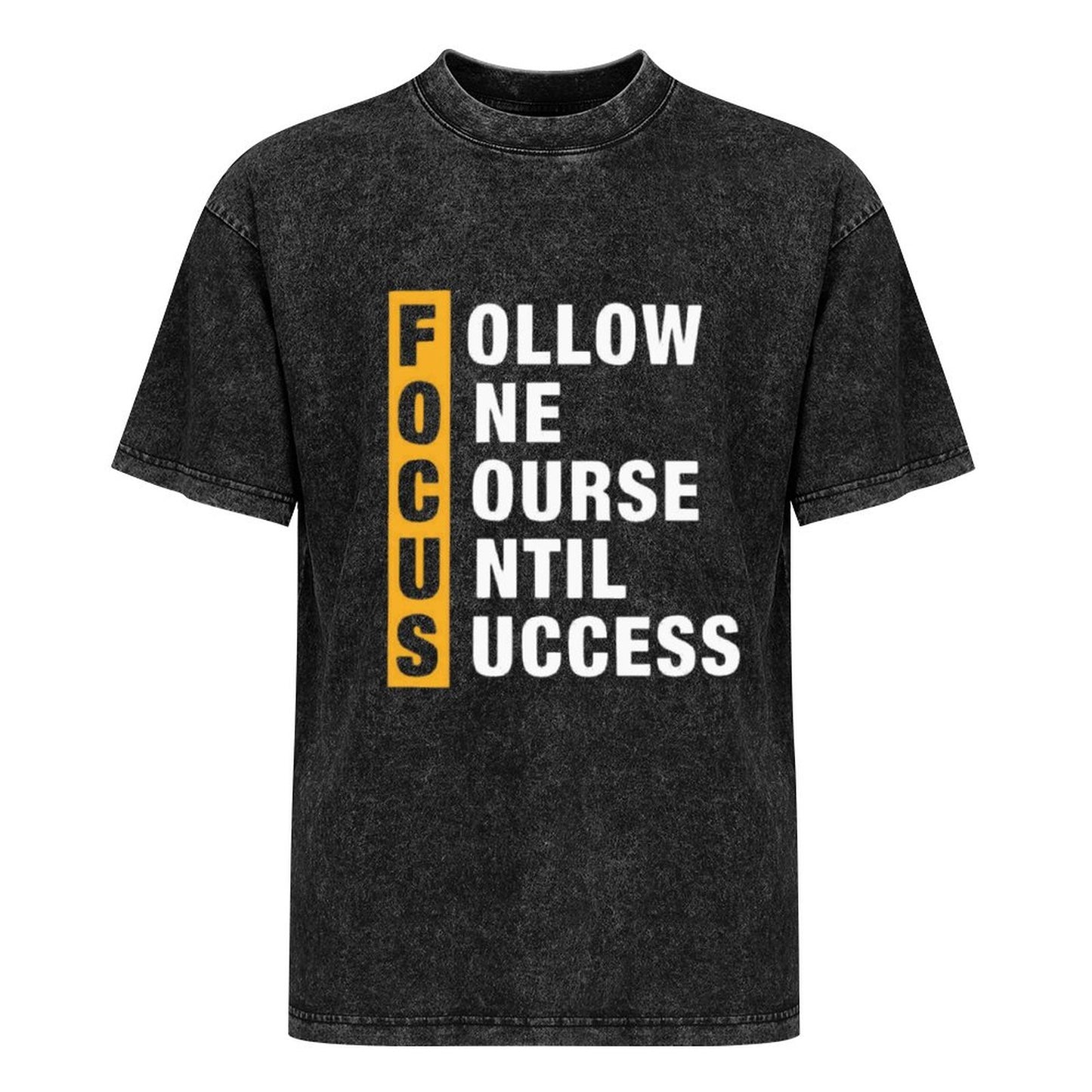 Focus Motivational Graphic T-Shirt – Vintage Black