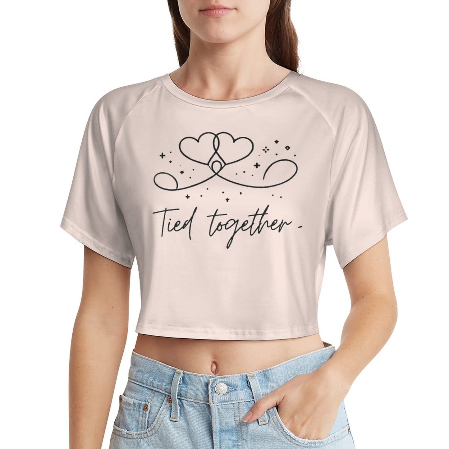 Tied Together Couples Matching T-Shirt & Crop Top – Romantic Valentine’s Day Outfit