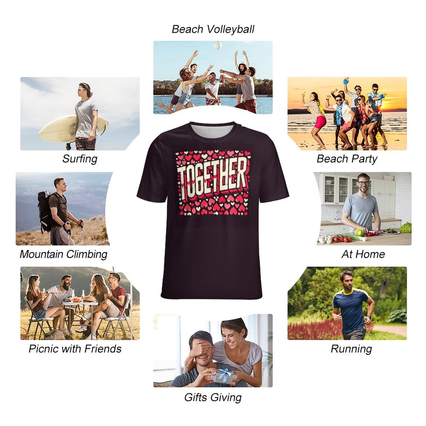 Together Matching Couple Shirts – Valentine's Day Tee & Crop Top