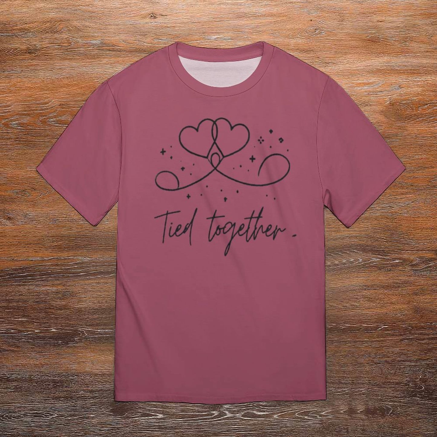 Tied Together Couples Matching T-Shirt & Crop Top – Romantic Valentine’s Day Outfit