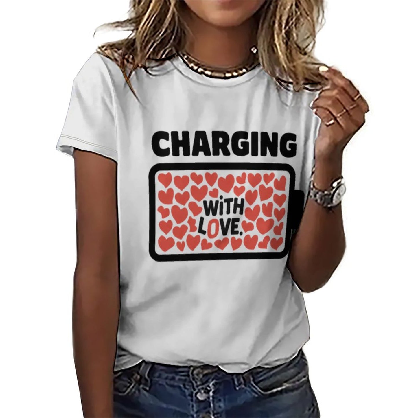 Powered by Love & Charging with Love Matching Shirts