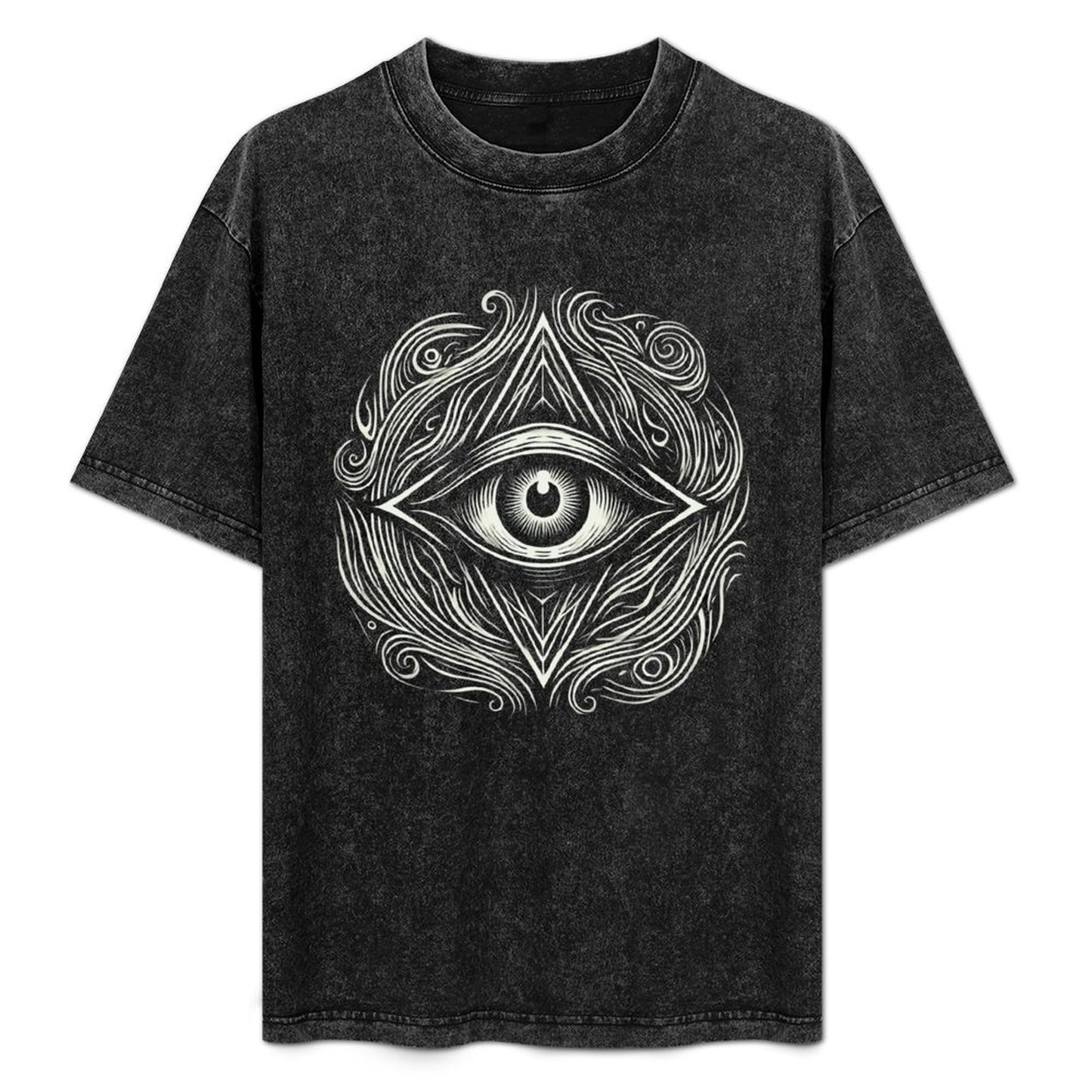 All-Seeing Eye Vintage Graphic T-Shirt – Mystical Gothic Streetwear