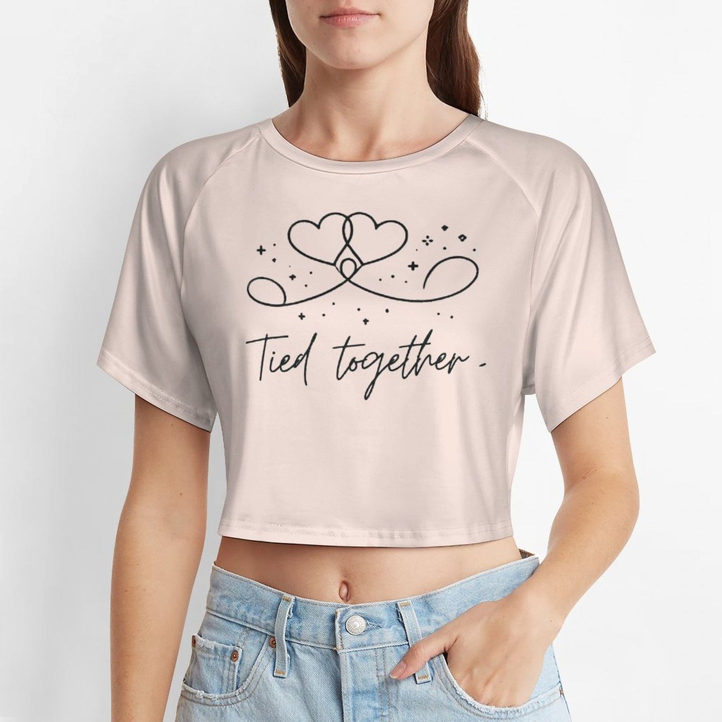 Tied Together Couples Matching T-Shirt & Crop Top – Romantic Valentine’s Day Outfit